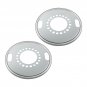 Pair of 22.5" Drive Axle Wheel Balancer for Heavy Duty Trucks Silvery 600-640