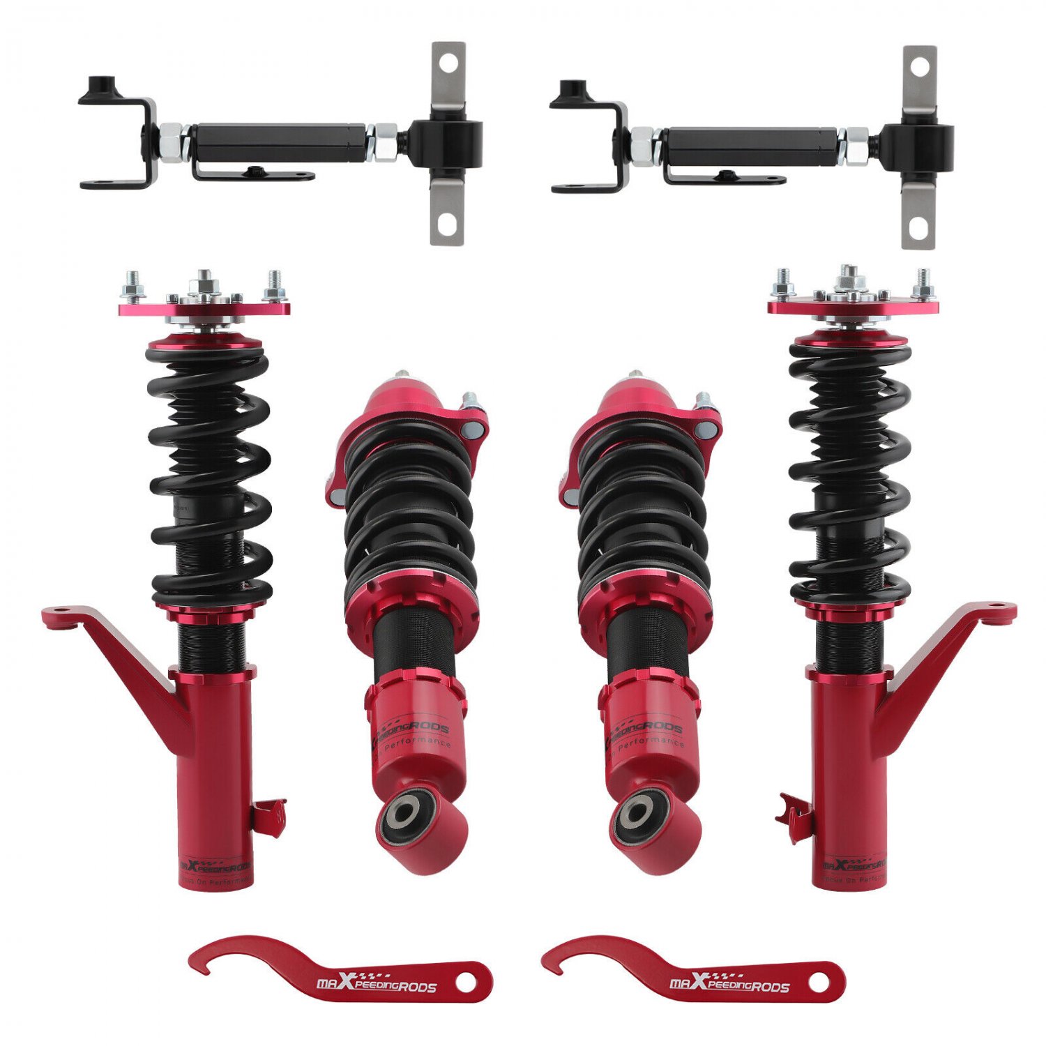 MaXpeedingrods Coilover Struts & Rear Camber Arm Kit For Honda Civic 2001-2005