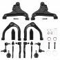 14 Front Upper Lower Control Arm + Tie Rod End For Nissan Armada Titan 2004-2015