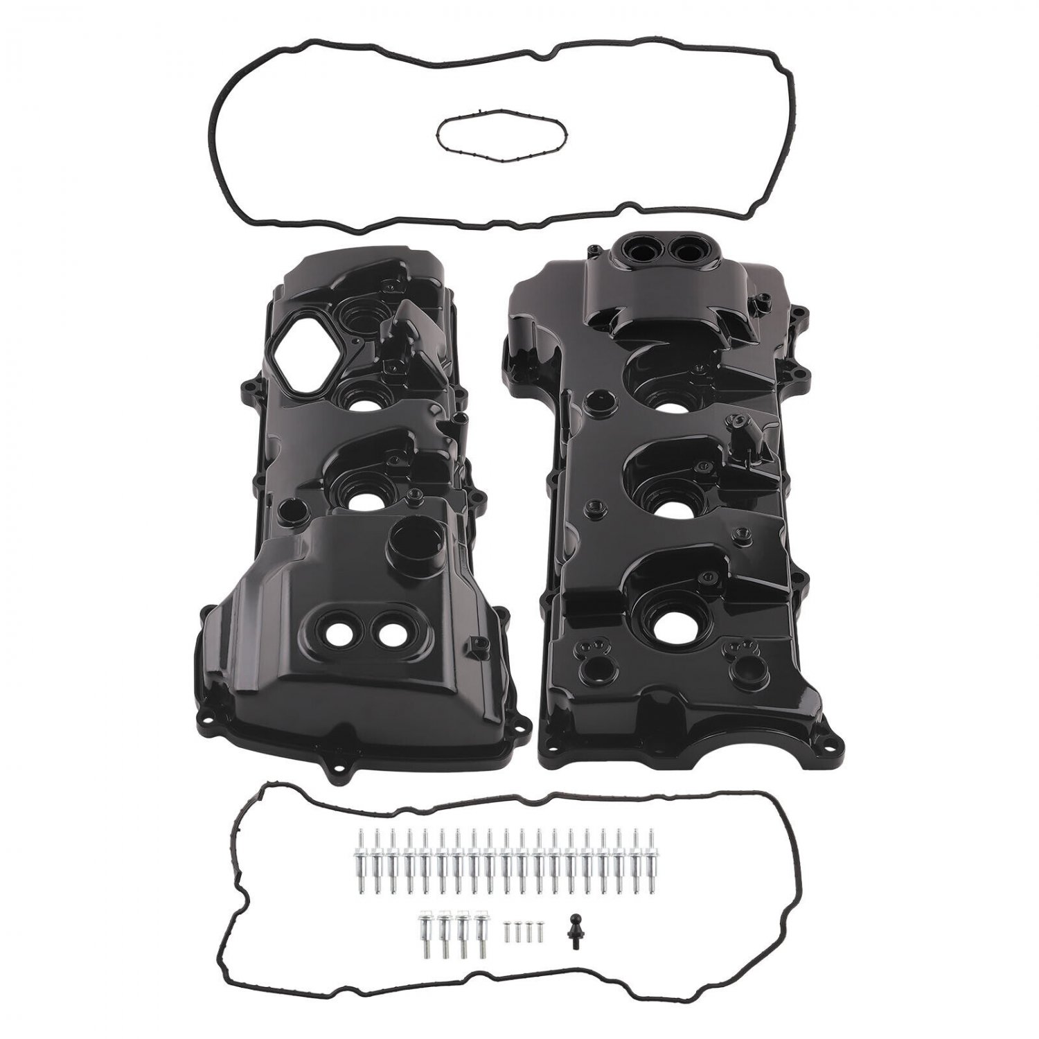 2pc Aluminum Engine Valve Cover Kit for Ford F-150 3.5L V6 2013-2016 BL3Z-6582-H