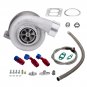 GT45 T4 V-Band 1.05 A/R Universal Turbocharger + Oil Drain Feed Return Line Kit