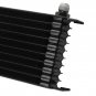10 ROW AN10 Engine Oil Cooler Relocation Kit Filter Adapter + Line Hose Black