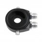 10 ROW AN10 Engine Oil Cooler Relocation Kit Filter Adapter + Line Hose Black