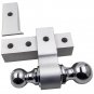 Dual Ball 2" Receiver Adjustable 6" Raise Drop Trailer Tow Hook with Lock