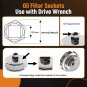 31PCS Auto Oil Filter Wrench Set Cup Type 1/2 inch Drive Cap Removal Tool
