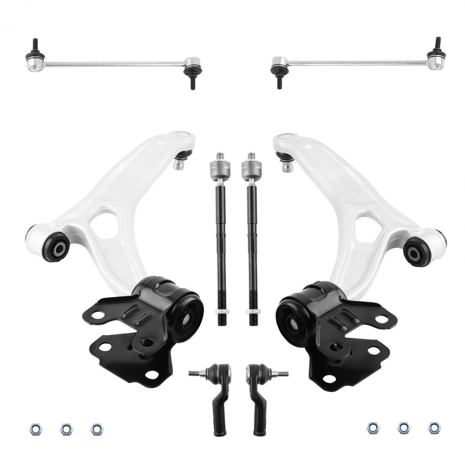 8x Front Lower Control Arms For 2012 2013-2018 Ford Focus S / SE /SEL /Titanium