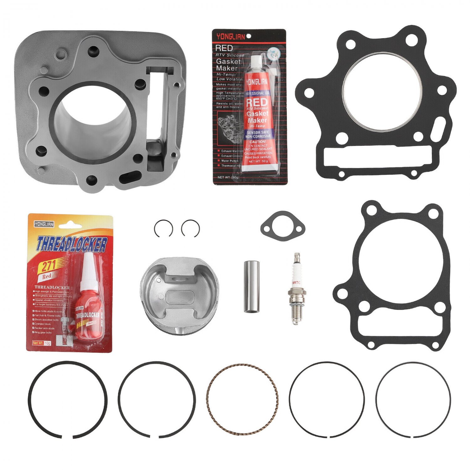 Cylinder Piston Top End Rebuild Kit for Honda Sportrax 300 TRX300EX 2X4 93-08