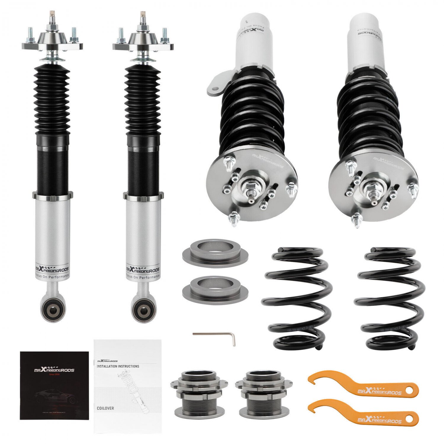 Coilovers 24 Way Adjustable Struts Kit for BMW E46 3 Series 320i 325i 330i 98-06