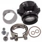 1 X 50MM ALUMINUM TURBOCHARGER 360 VENT V BAND BOV 35 PSI BOOST Kit Black