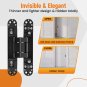 6 inch Hidden Door Hinges Kit, Zinc Alloy Heavy Duty Invisible Hinge 180 Degree