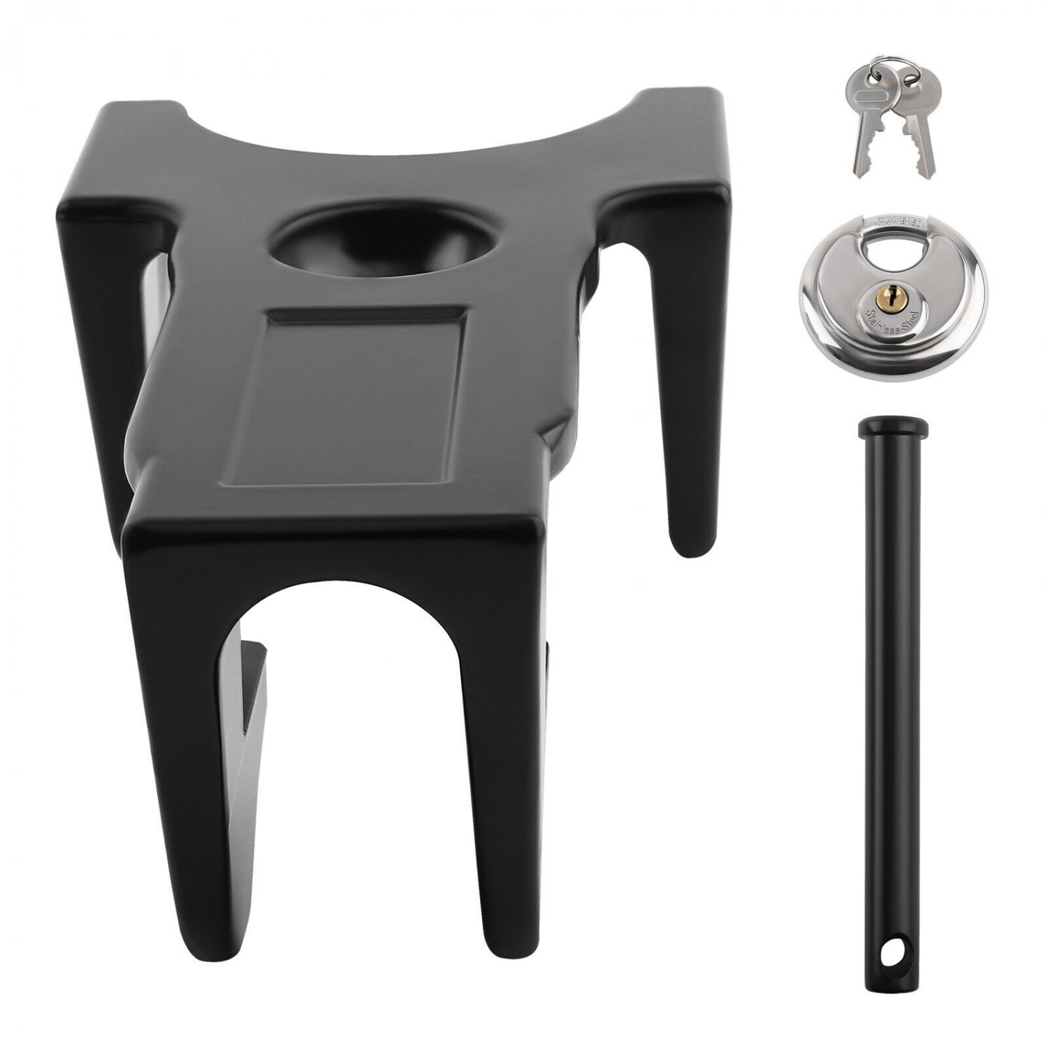 Gooseneck Trailer Hitch Lock w/ Key Padlock for RVs Livestock Hauler Trailer
