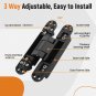 7 inch Hidden Door Hinges Kit, Zinc Alloy Heavy Duty Invisible Hinge 180 Degree