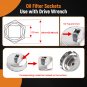 35Pcs Oil Filter Socket Wrench Cup Type Cap Removal Set For Porsche Volvo etc