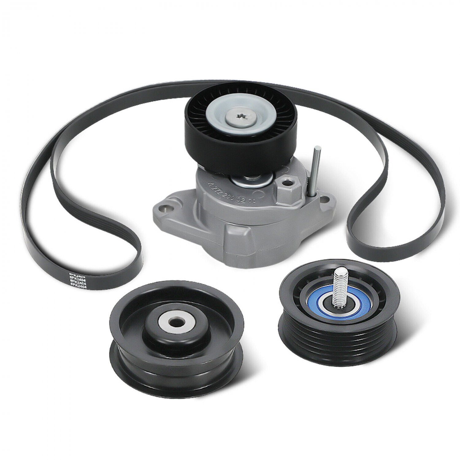 Engine Drive Belt Tensioner & Idler Pulley Serpentine Belt kit For Mercedes-Benz