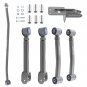 5pcs Front Upper & Lower Control Arms + Track bar For Jeep Cherokee XJ 1984-2001