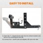 Trash Can Transporter Trailer Hitch w/ 2in Adapter for Golf Cart Truck Auto ATV