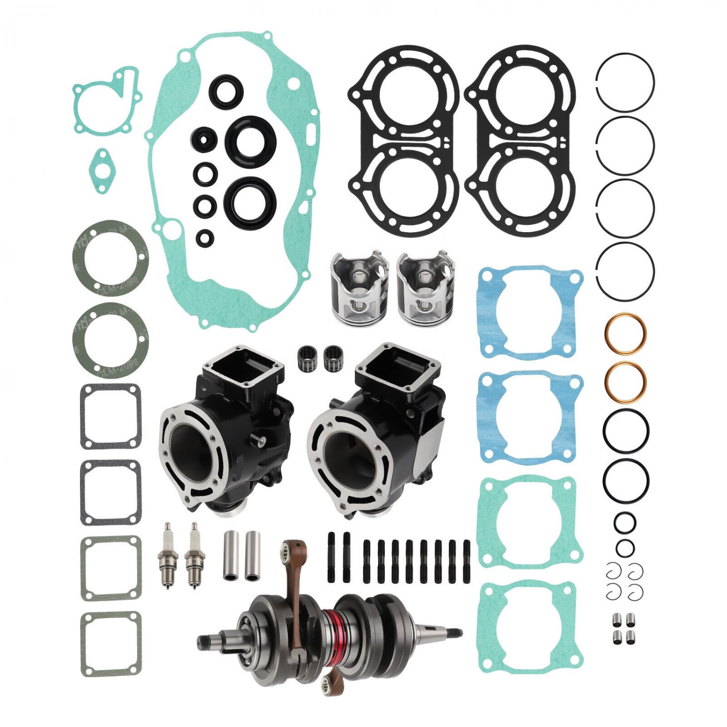 Complete Engine Rebuild Kit Crankshaft For Yamaha Banshee 350 YFZ 350 1987-2006