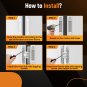 6 inch Hidden Door Hinges Kit, Silver Heavy Duty Invisible Hinge 180 Degree