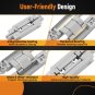 6 inch Hidden Door Hinges Kit, Silver Heavy Duty Invisible Hinge 180 Degree