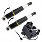 2x Air Suspension shocks&Compressor Pump For Escalade Suburban Tahoe Yukon 15-20