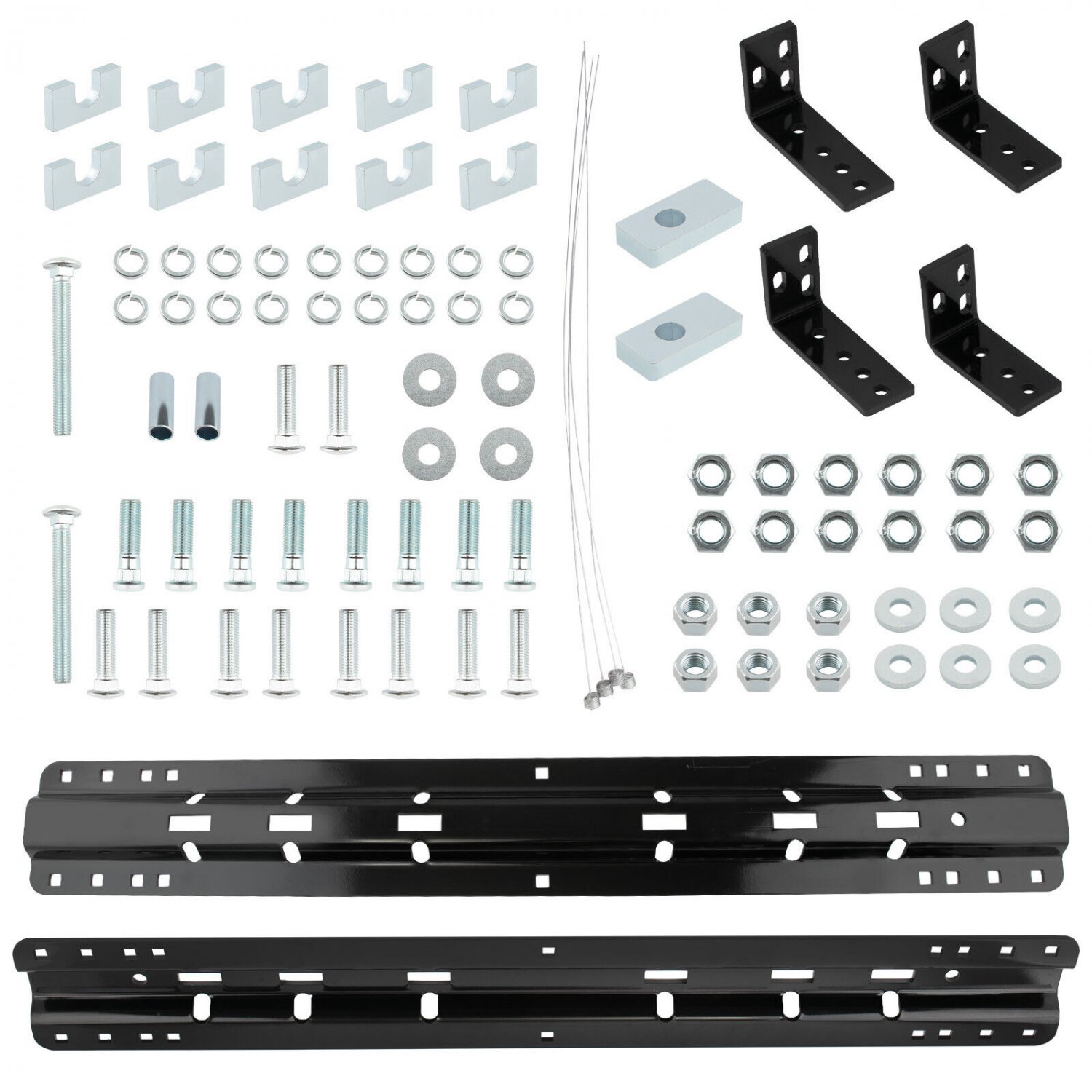 5th Fifth Wheel Trailer Hitch Base Rail Kit for Nissan Titan 2004-2015 Black