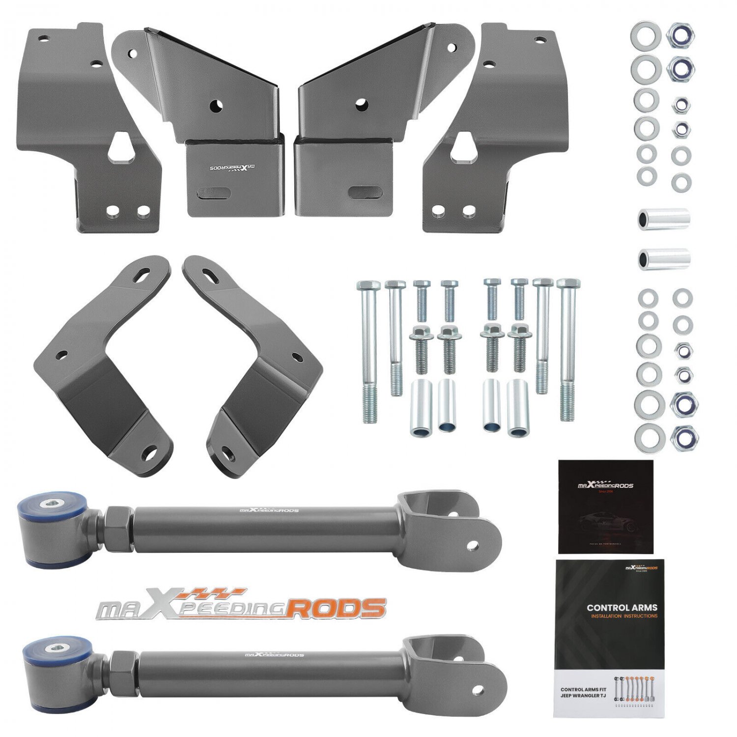 Front Upper Adjustable Control Arms Brackets for 1984-2001 Jeep Cherokee XJ