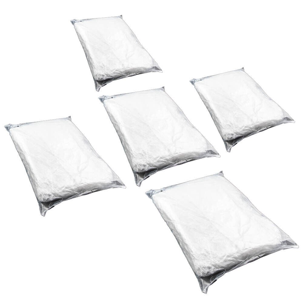 5x Clear Plastic Disposable Car Cover Kit Temporary Universal Rain Dust Garage
