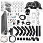 T04E Turbo Kit Wastegate+Intercooler+Manifold 10PCS Kit For Honda Civic D17 DX