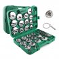Auto Oil Filter Socket Wrench 1/2 inch Drive Cap Removal 31 pcs Steel Cup Type