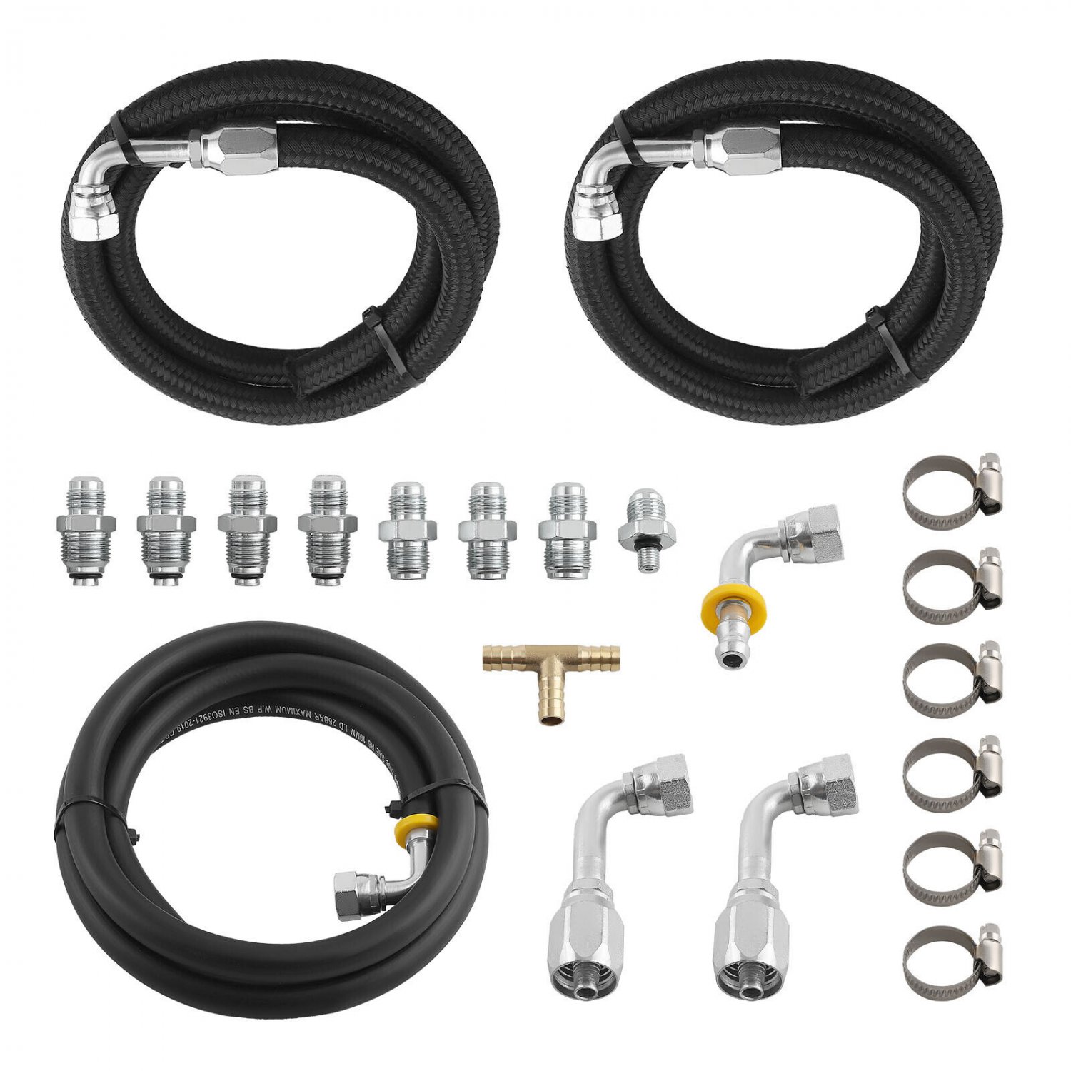 Steering Hose Hookup w/ 6AN Fitting Universal For Hydroboost Power Brake Booster