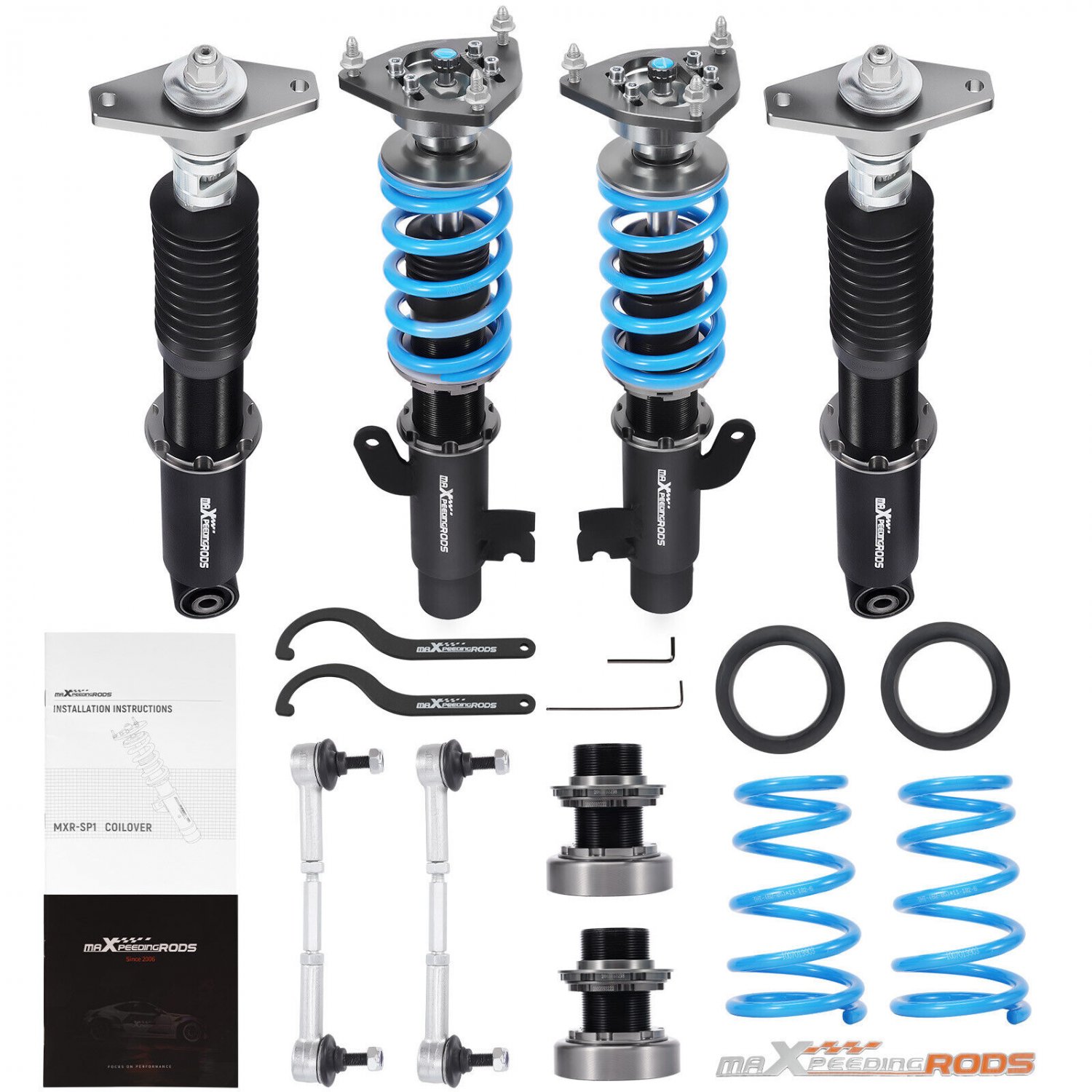MaXpeedingrods 24 Way Damper Coilovers Lowering Kit for Ford Focus ST 13-18