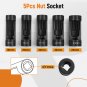5pcs Strut Nut Socket 18mm 19mm 21mm 22mm 24mm 1/2 Drive Suspension Shock Tool