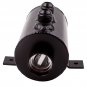 Baffled Oil Catch Can Kit Reservoir Tank with Dipstick Fuel Hose Line Bracket