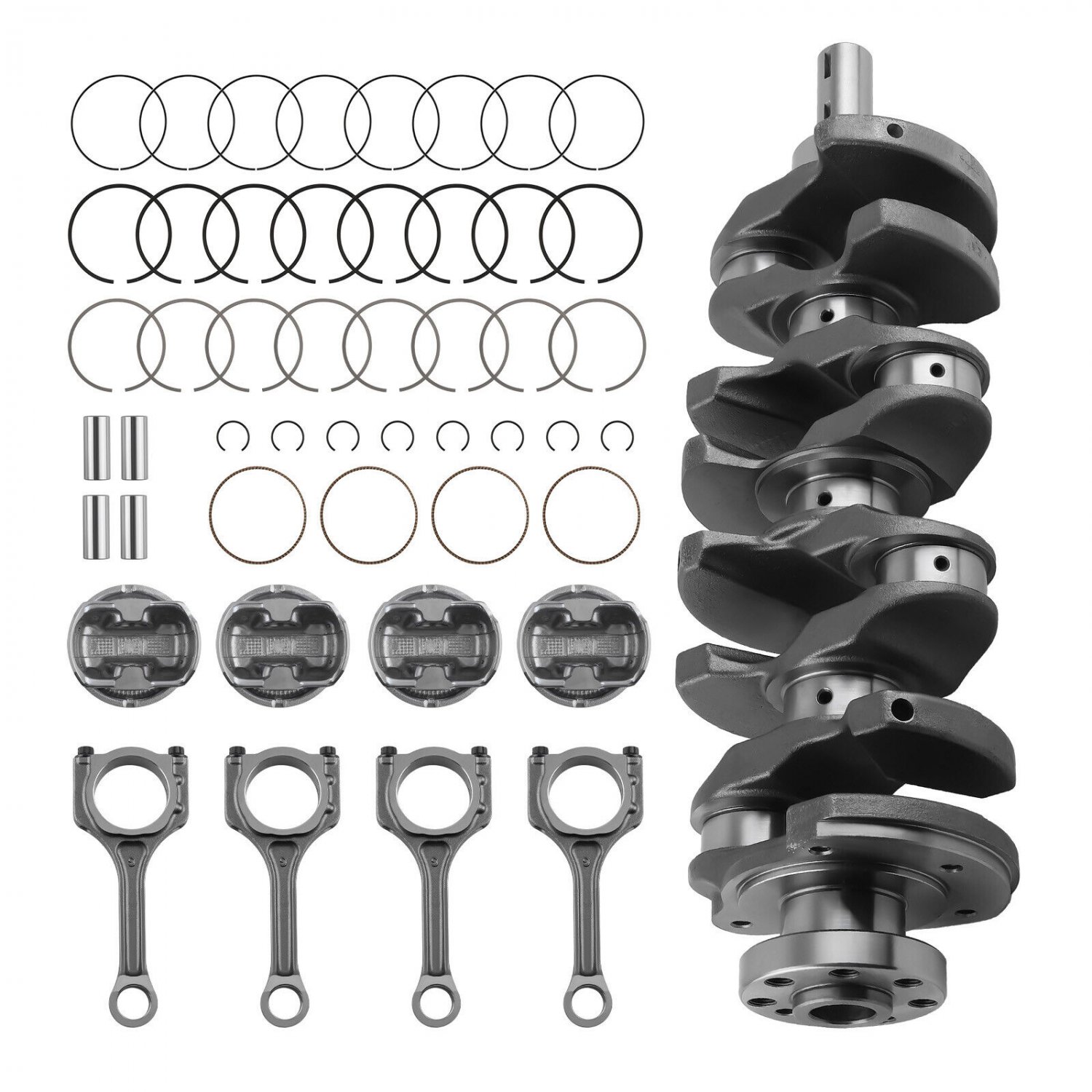 G4KJ 2.4L Engine Crankshaft & 4X Rods & Piston Kit For Hyundai Sonata Kia Optima