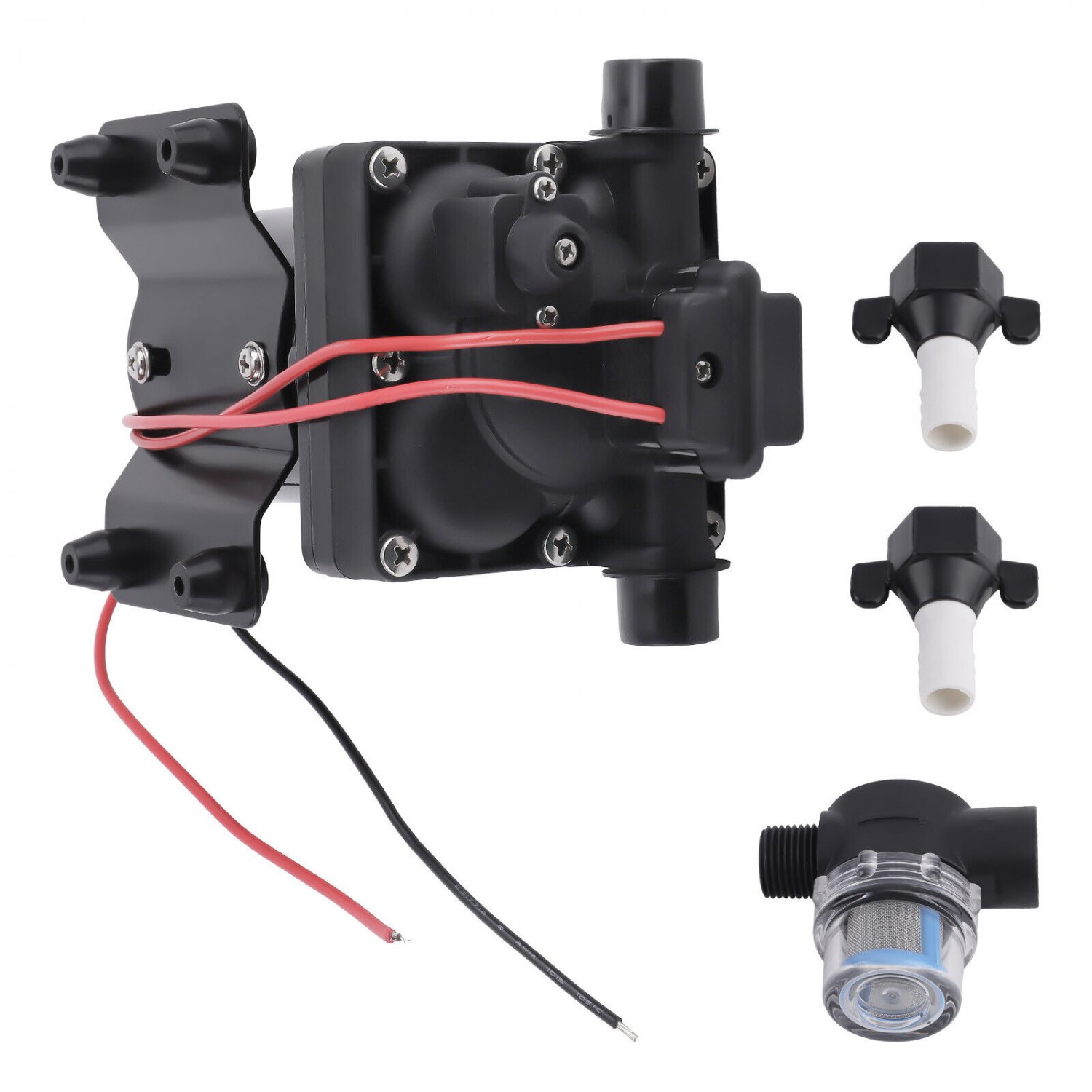 7.5A 3.0 GPM 12 VDC Water Pump + Strainer for Camper/RV/Yacht for 4008-101-A65