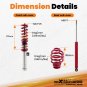 Coilover Strut Shock Absorber Lowering Kit For BMW 3 series E46 99-05 Adj height