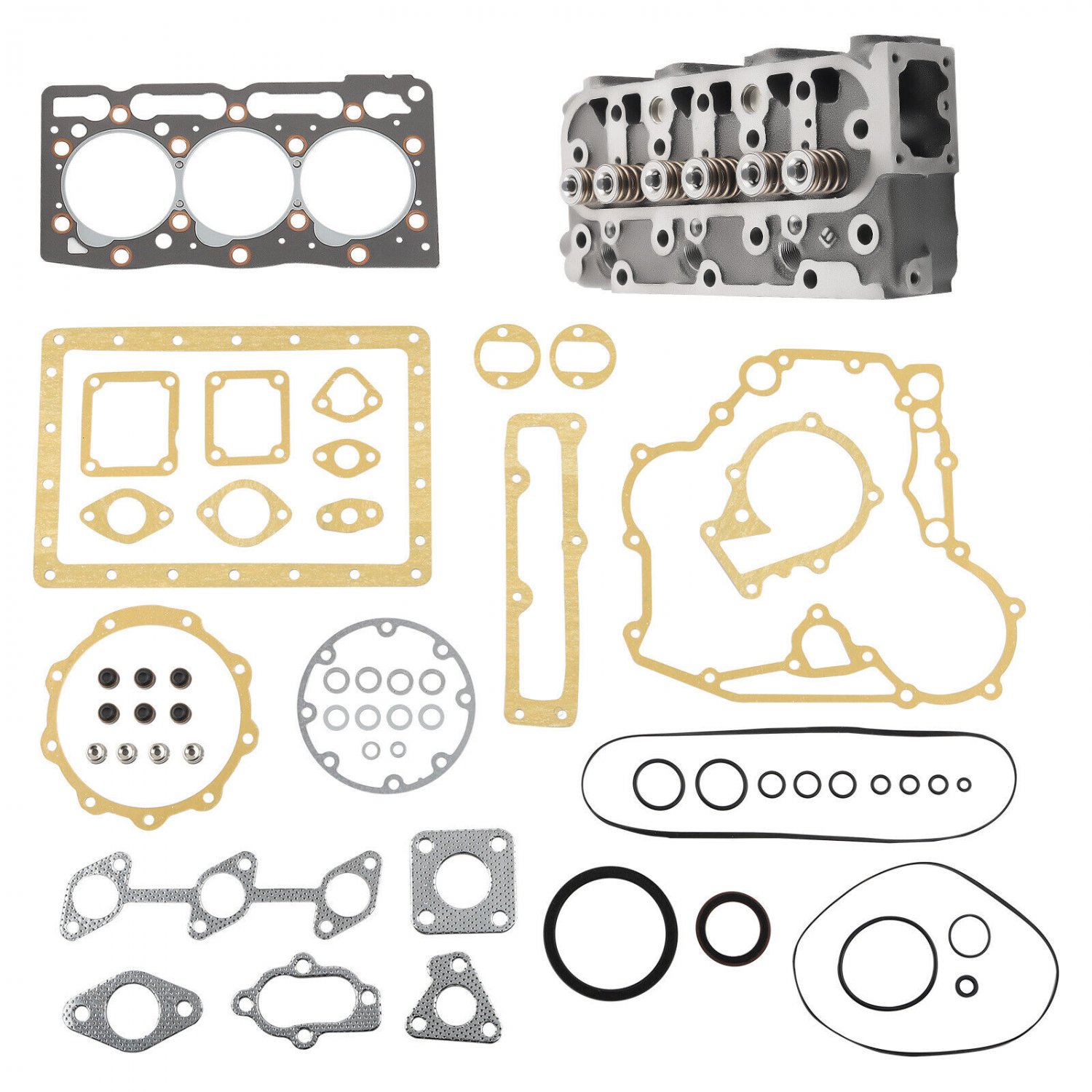 D1105 Engine Complete Cylinder Head w/ Gasket Kit for Kubota RTV1100 RTV1100CW9