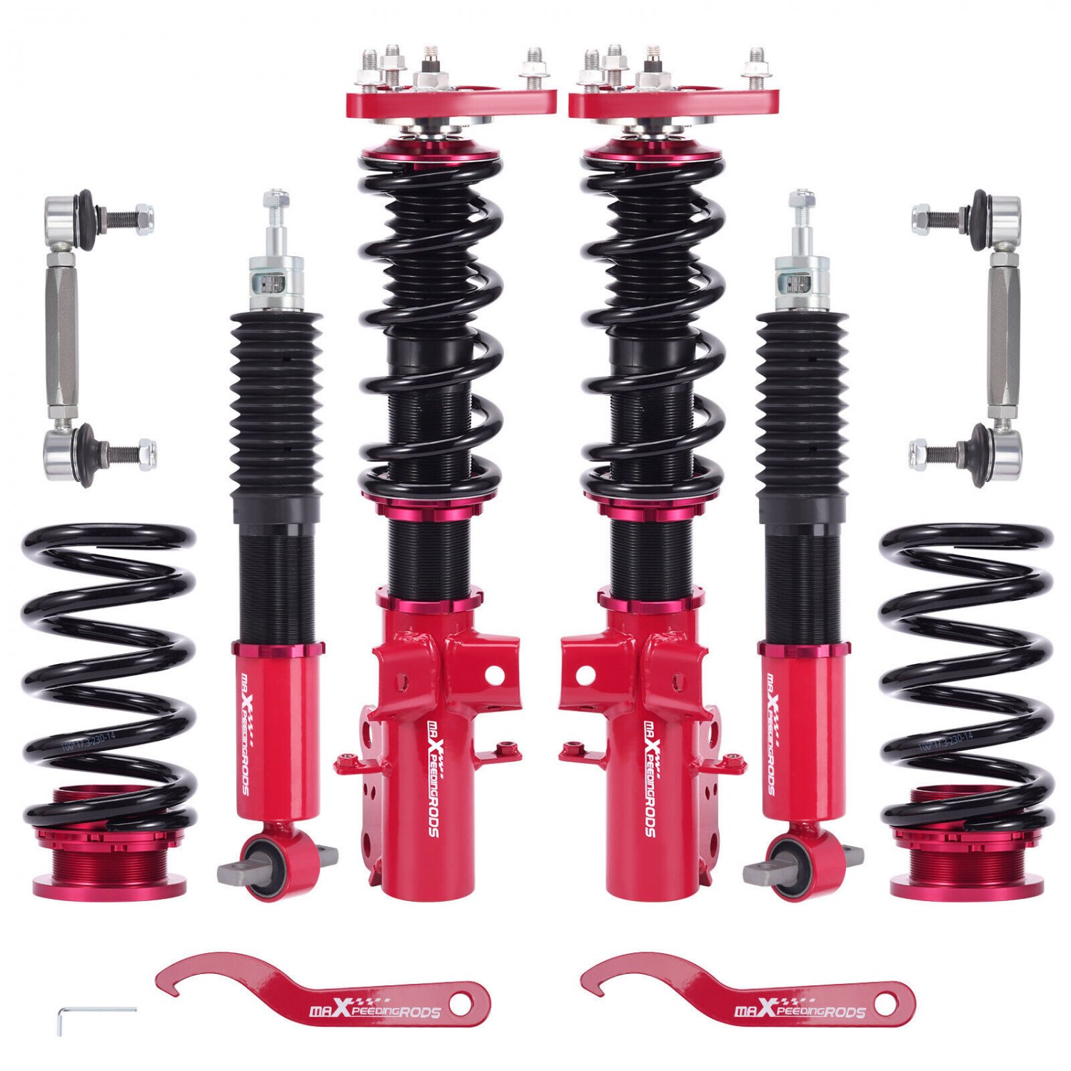 24 Step Damper Adjustable Coilovers Suspension Kit For Ford Mustang 15-21