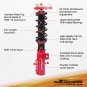 24 Step Damper Adjustable Coilovers Suspension Kit For Ford Mustang 15-21