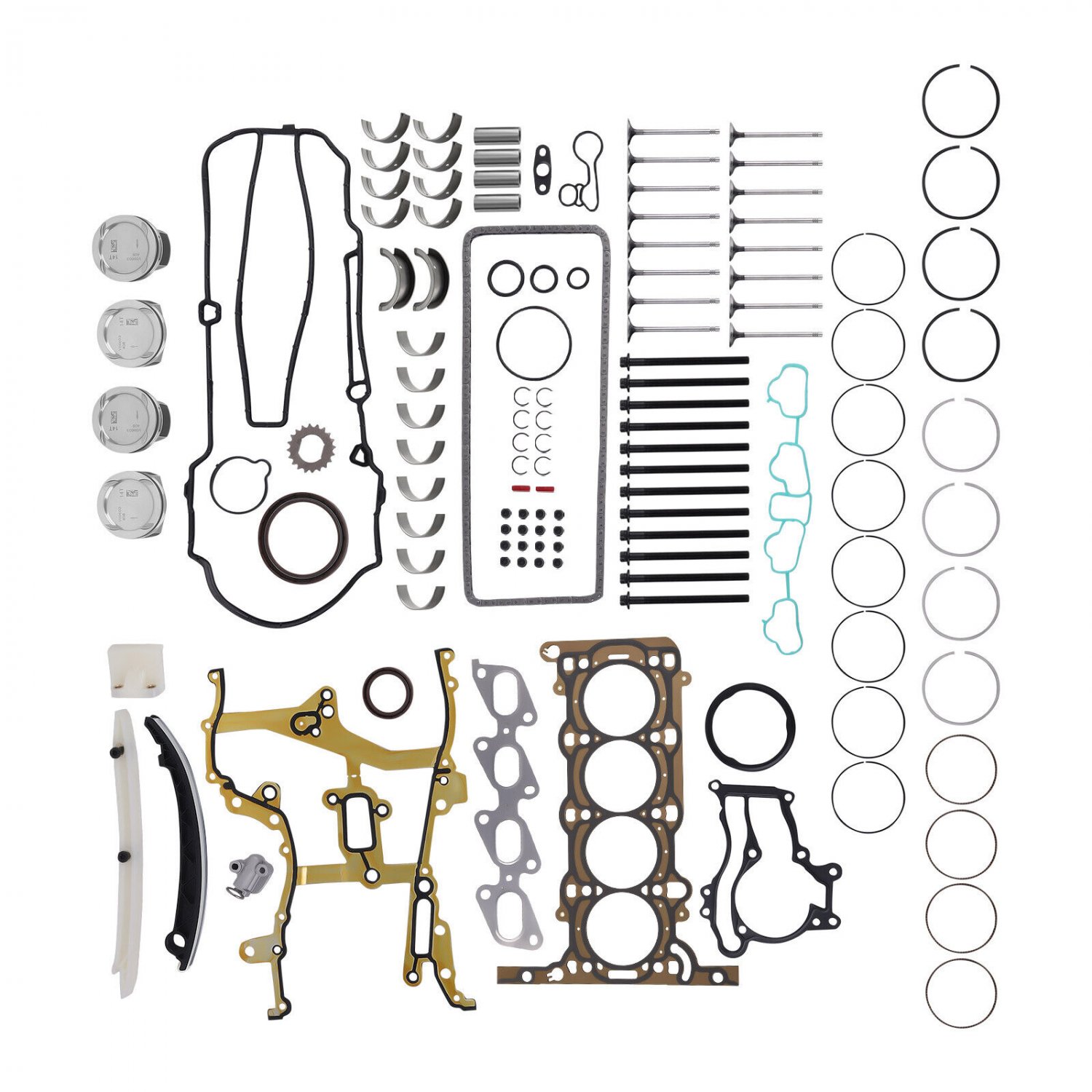 Engine Piston& Head Gasket Bolts Kit For Chevy Cruze Sonic Buick Trax 11-16 1.4L