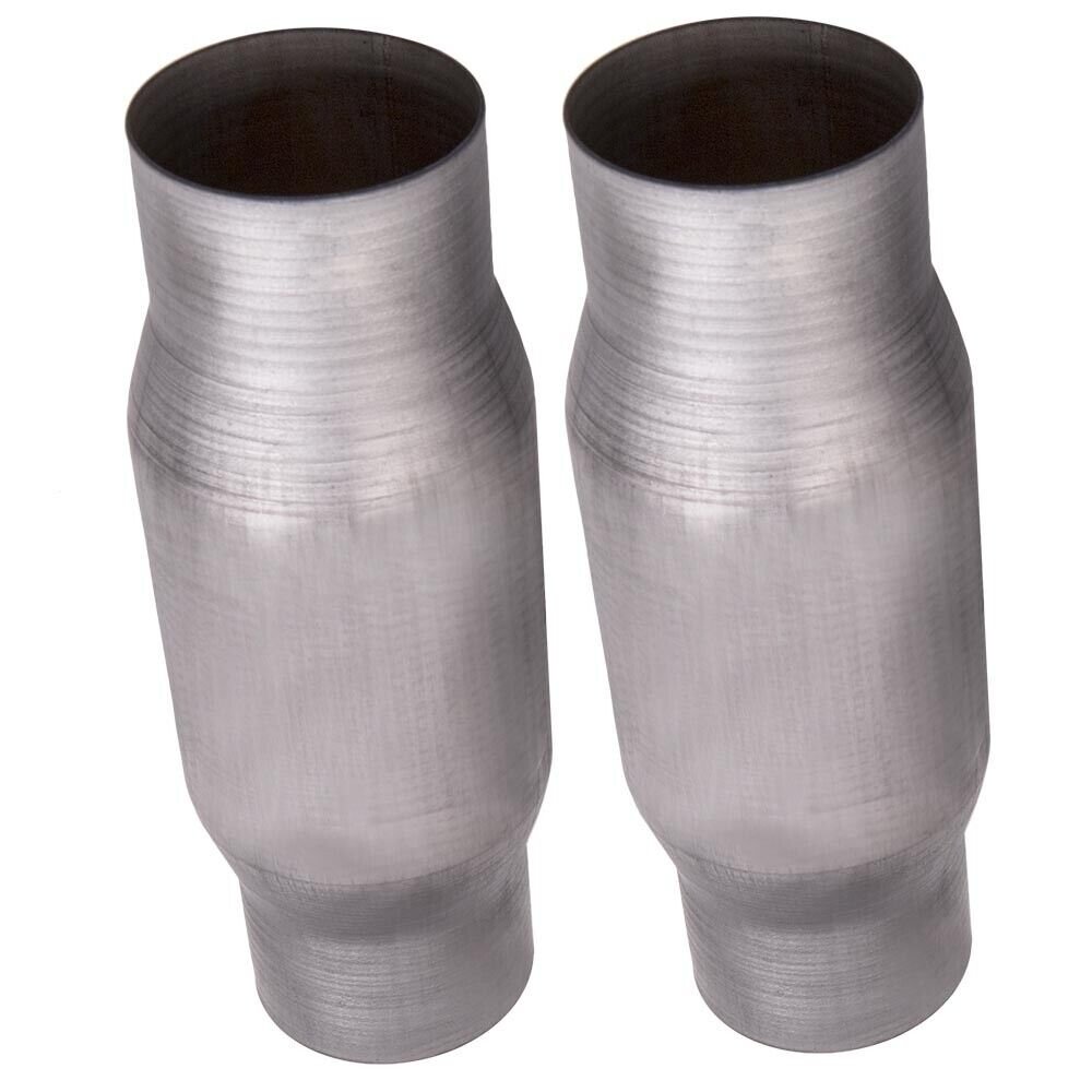 2PCS 3'' 76mm Inlet/Outlet Universal Catalytic Converters 11" Length 410300