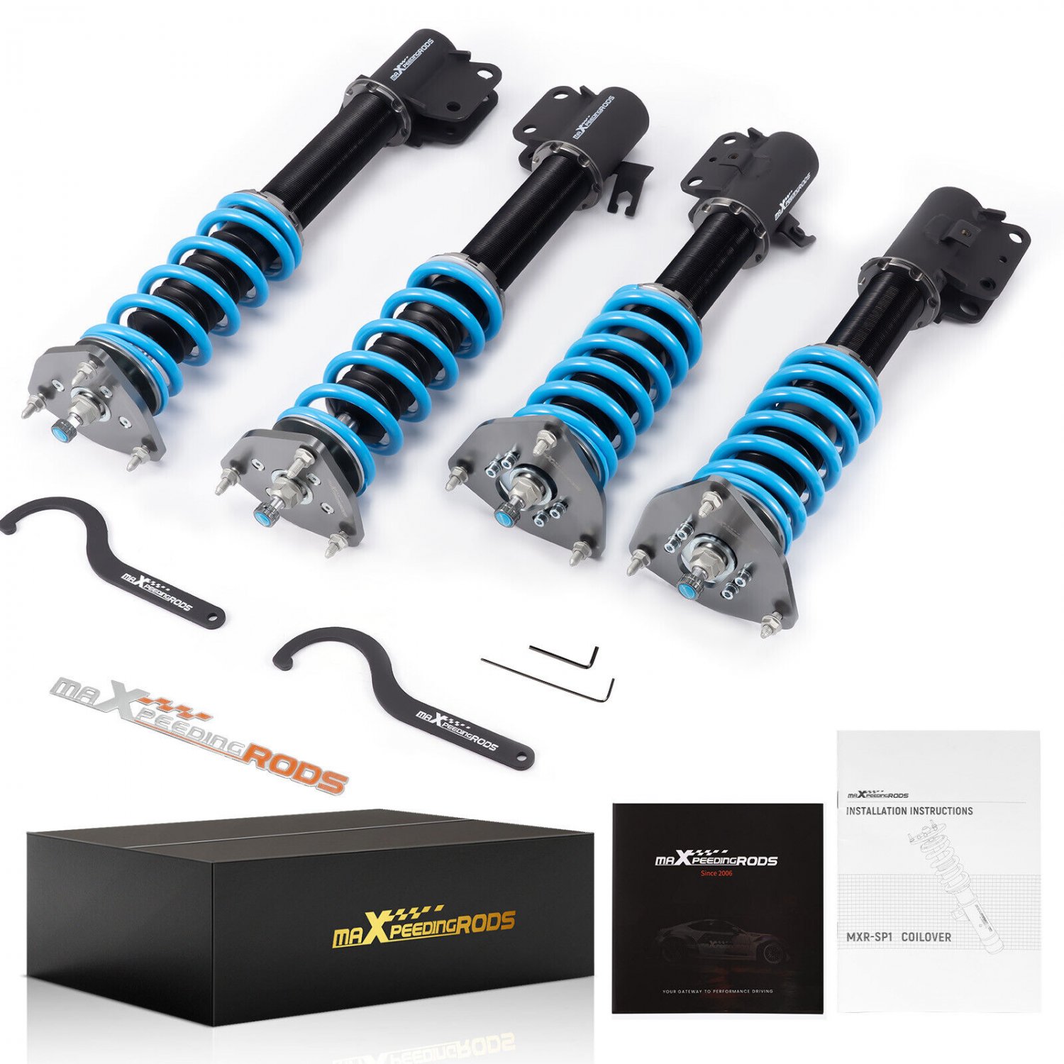 24 Level Damper Adjustable Coilovers Struts Kit For Subaru Impreza WRX STI 05-07