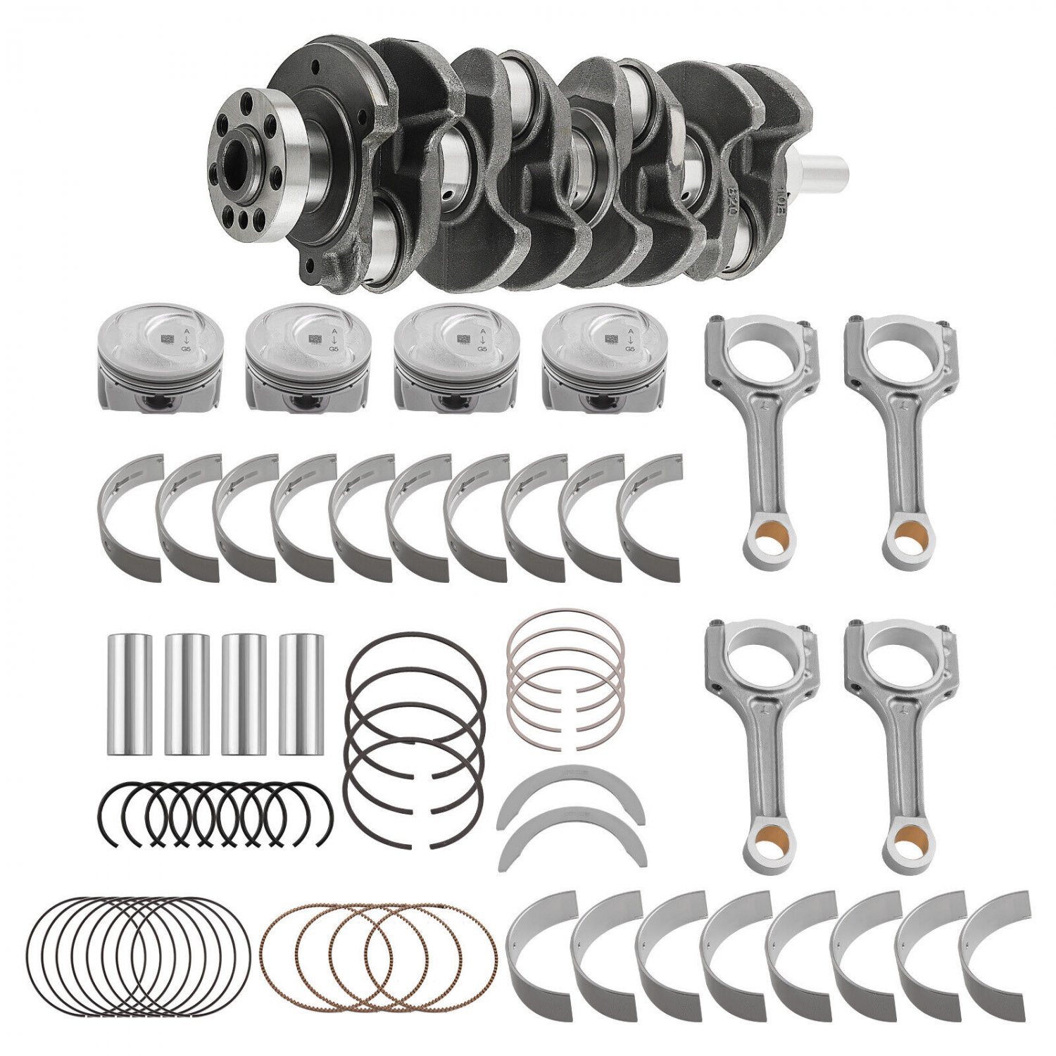 G4KH 2.0L Turbo Engine Rebuild Kit Crankshaft & Rods & Bearing For Hyundai Kia