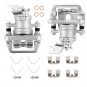 Rear Brake Calipers w/ Bracket Pair 2 for Acura TSX 2008-2012 Honda Accord 2.4L