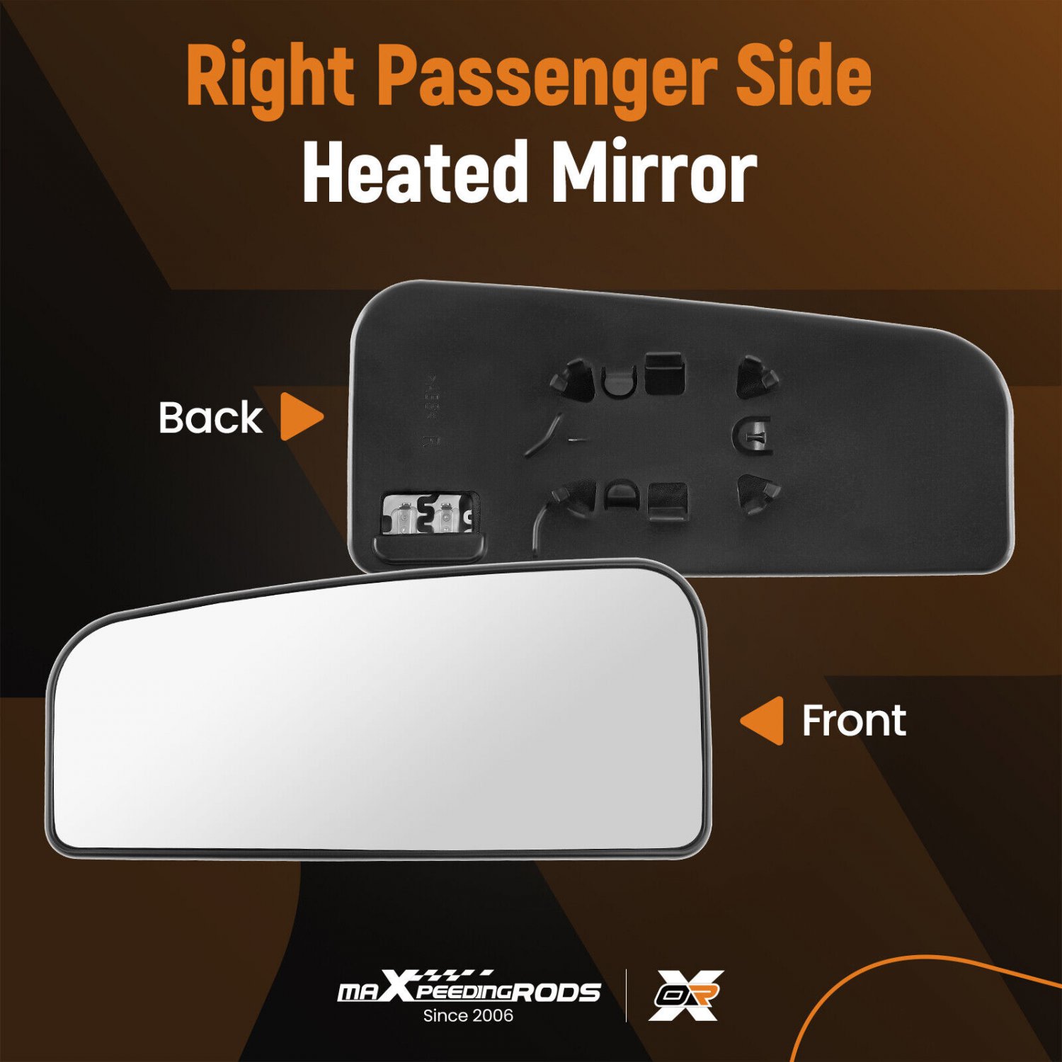 Right Passenger Lower Mirror Glass For Ford F-150 2015-2021 F-250 FL3Z17K707K