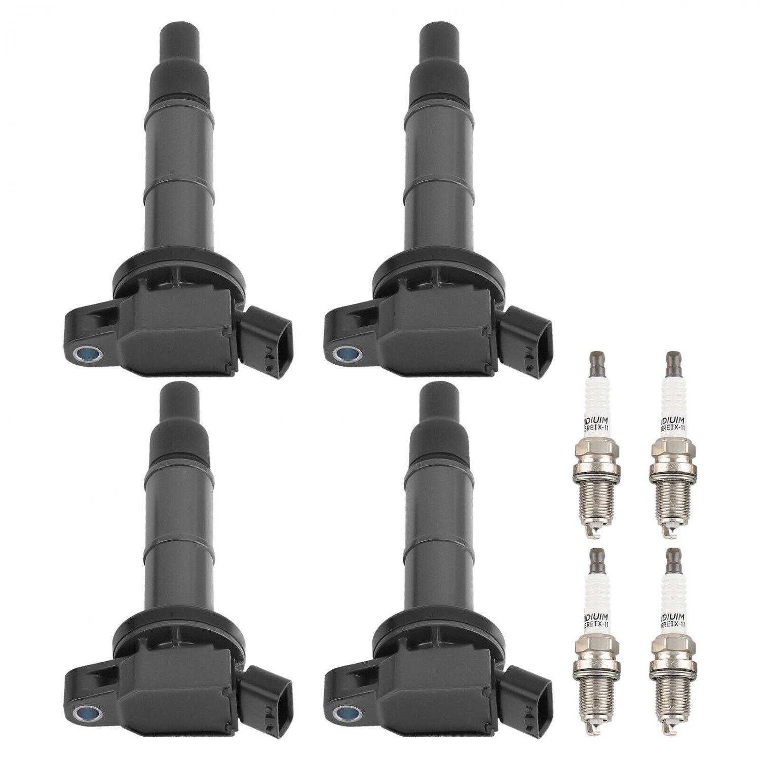 4 Ignition Coil & Spark Plug For Toyota Camry RAV4 Highlander Corolla Matrix L4