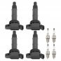 4 Ignition Coil & Spark Plug For Toyota Camry RAV4 Highlander Corolla Matrix L4