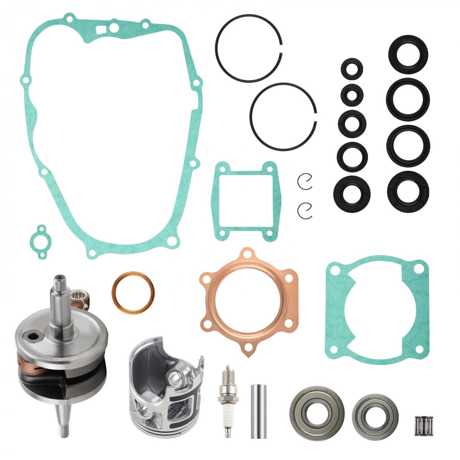 Rebuild Engine Kit Crankshaft Piston Bearing Gasket For Yamaha Blaster 200 88-06