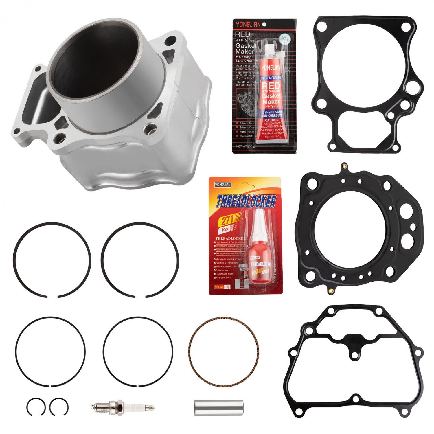 Cylinder Piston Gasket Rings Top End Kit for Honda Rancher 420 TRX420 2007-2018