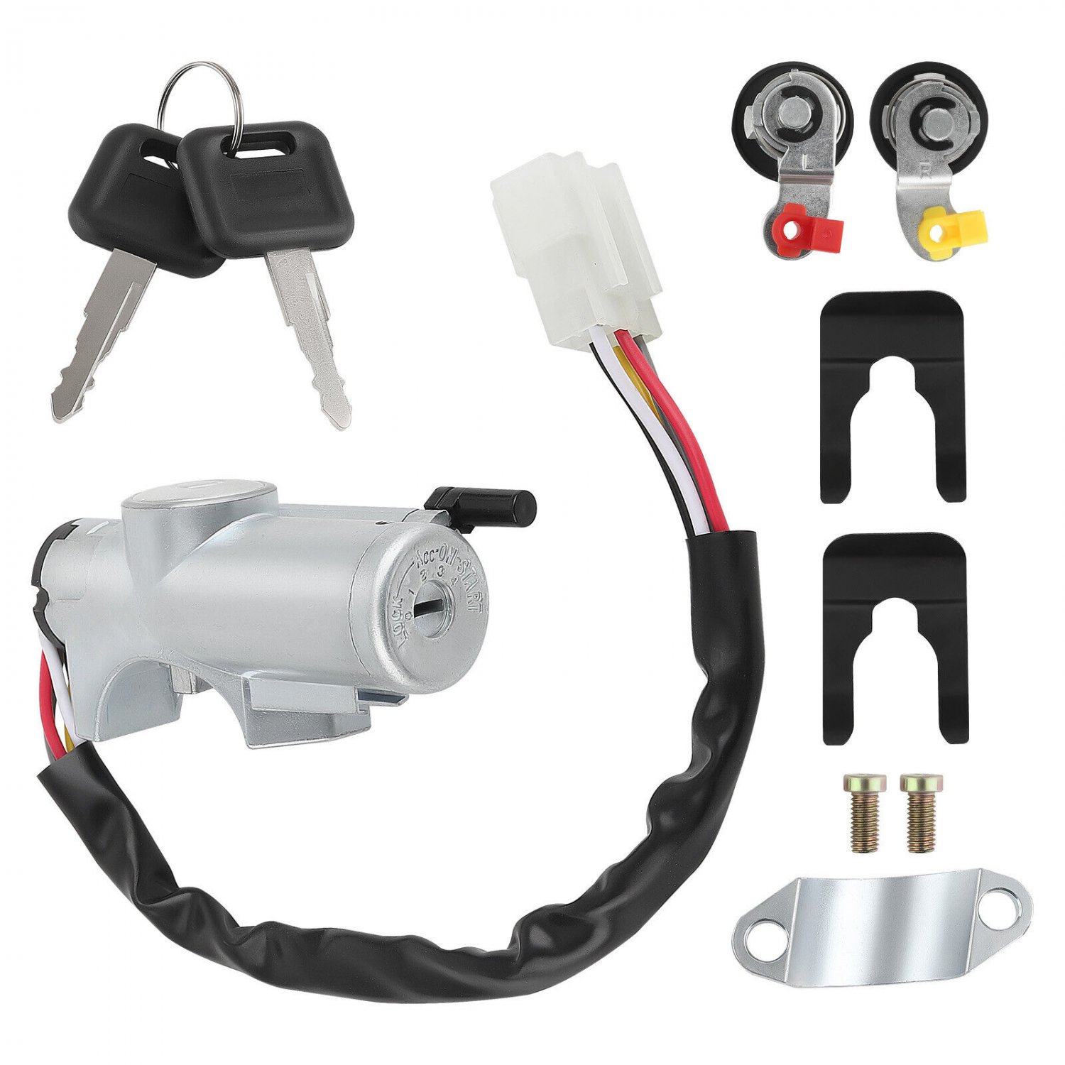 2 KEY Ignition Switch Door Lock Cylinder For Nissan D21 Pathfinder MT 1986-1996